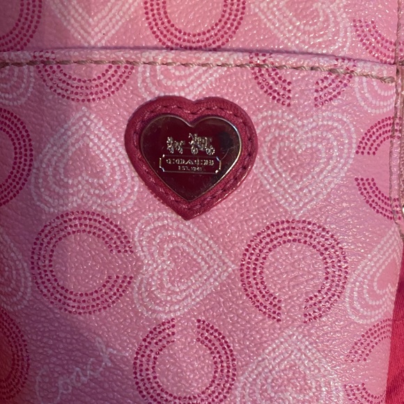 Pink Coach 3 Slot card holder wristlet phone holder - Picture 3 of 7